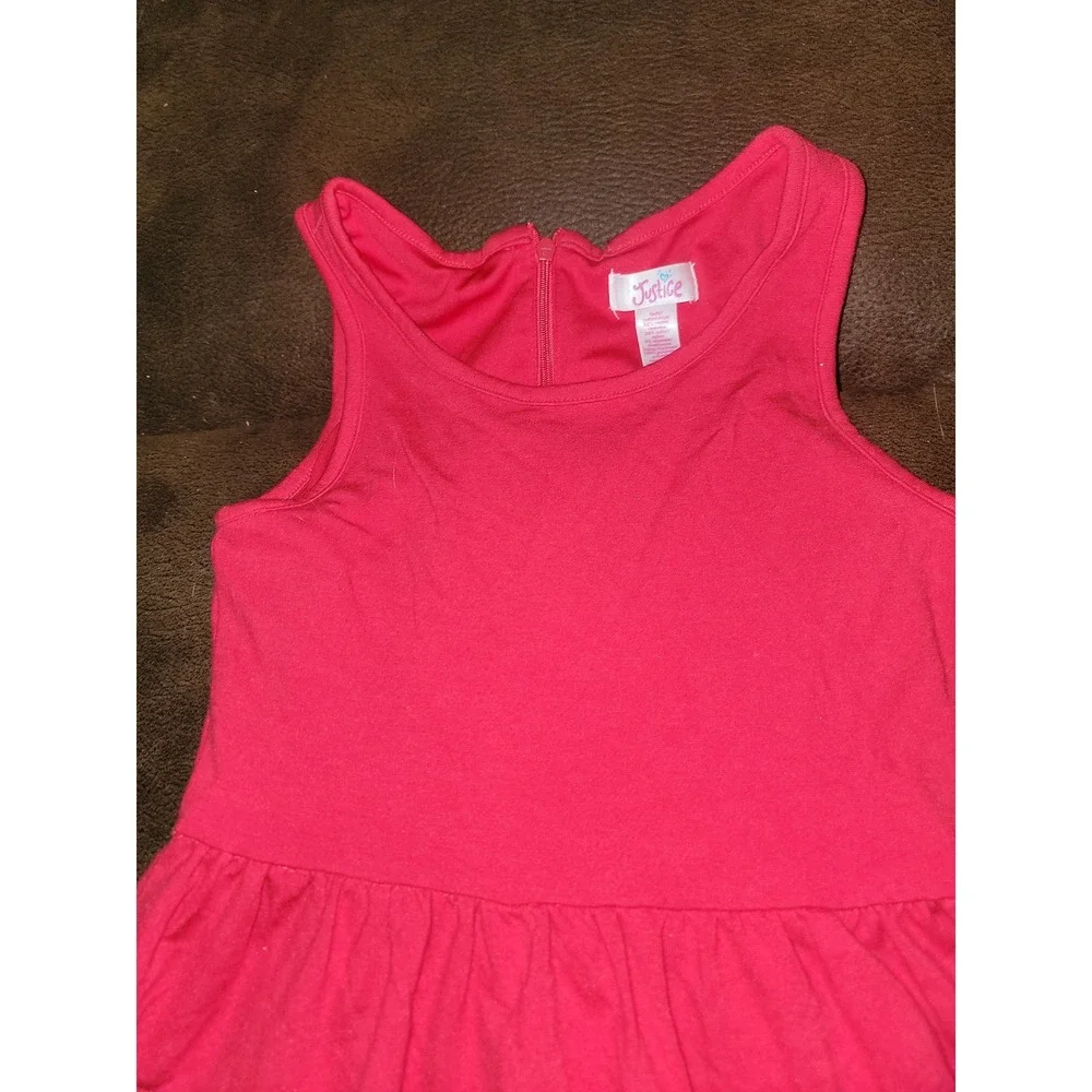 Justice‎ holiday Christmas red dress black sparkles size 8